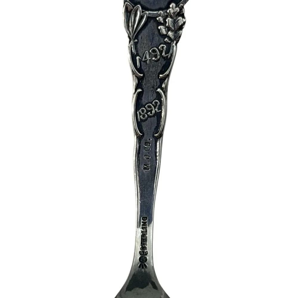 Antique‎ M.J. Co. 1892 Chicago Worlds Fair Sterling Silver 925 Spoon